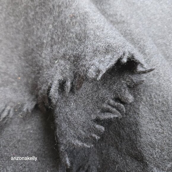 Cashmere {{THICK}} Felted Scarf Black - Picture 7 of 16